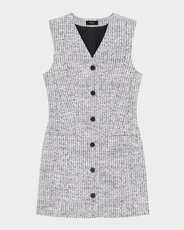 Tweed Sleeveless Blazer Dress